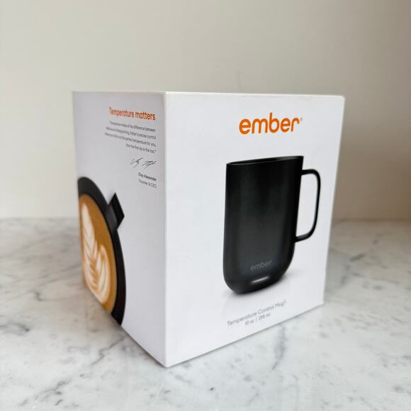 Ember Temperature Control Smart Mug 10 oz Black with Charger + Box - Picture 1 of 6